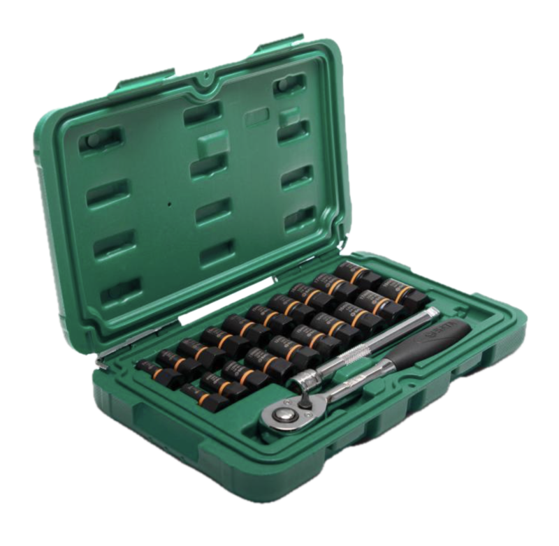 Jogo de Soquete Extrator 23pçs 1/4" e 3/8" ST09138 SATA